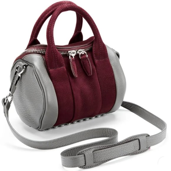 Alexander Wang Handbags - Alexander Wang Authentic Rockie Two-Toned Gray and Burgundy Crossbody Bag